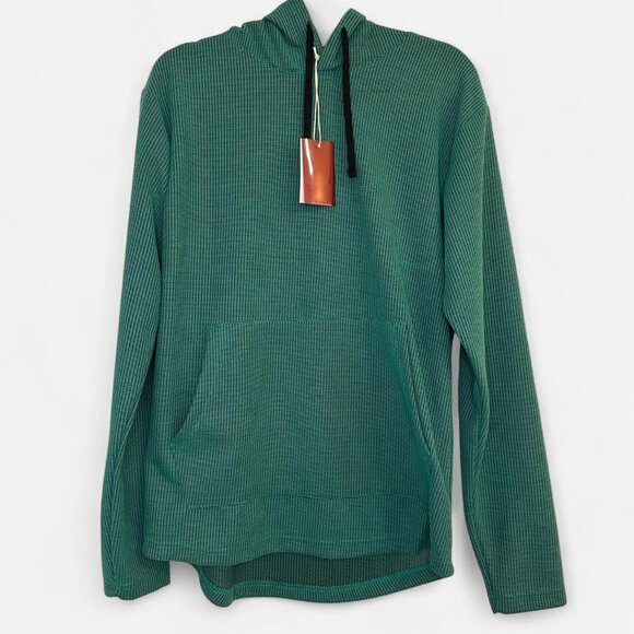 Green Men's Waffle Knit Sweater - Picture 1 of 3